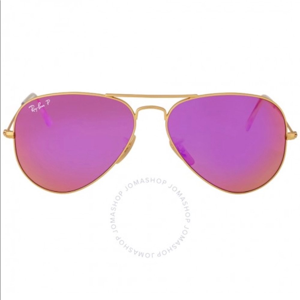 Pink flash lenses-  Rayban aviator sunglasses